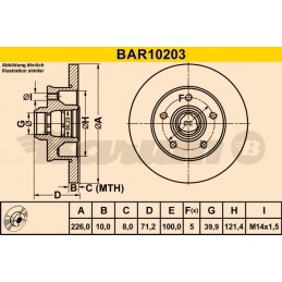 BARUM Bremsscheibe, BAR10203