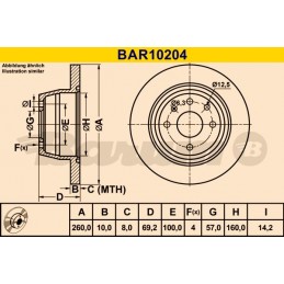 BARUM Bremsscheibe, BAR10204