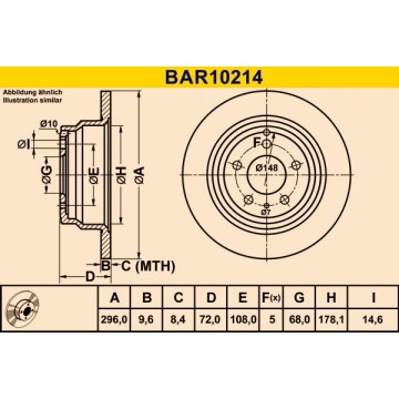 BARUM Bremsscheibe, BAR10214