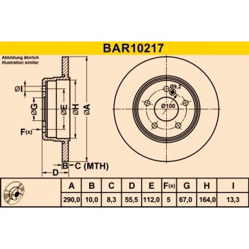 BARUM Bremsscheibe, BAR10217