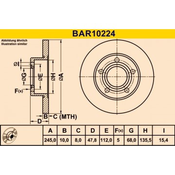 BARUM Bremsscheibe, BAR10224