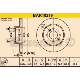 BARUM Bremsscheibe, BAR10219