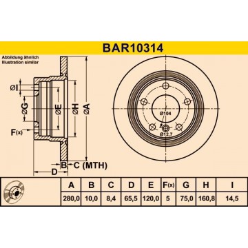 BARUM Bremsscheibe, BAR10314