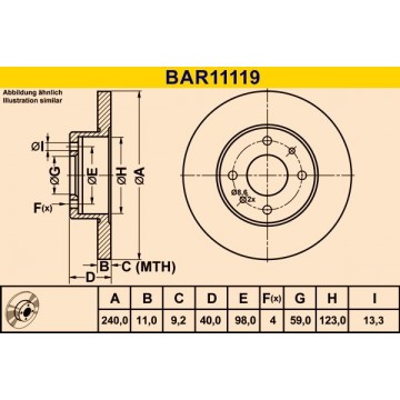 BARUM Bremsscheibe, BAR11119