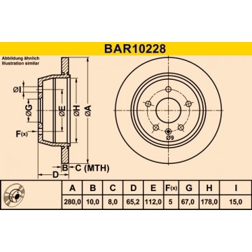 BARUM Bremsscheibe, BAR10228