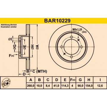 BARUM Bremsscheibe, BAR10229