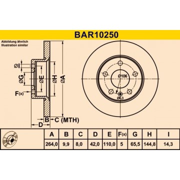 BARUM Bremsscheibe, BAR10250