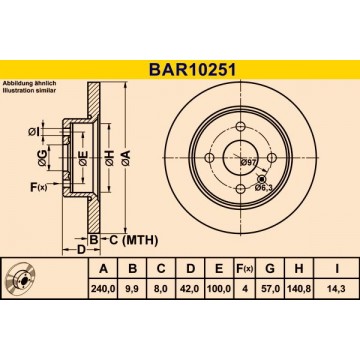 BARUM Bremsscheibe, BAR10251