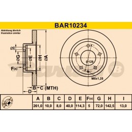 BARUM Bremsscheibe, BAR10234