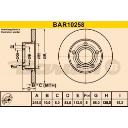 BARUM Bremsscheibe, BAR10258