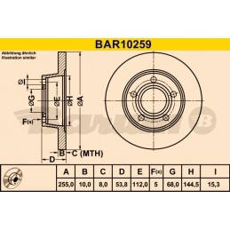 BARUM Bremsscheibe, BAR10259