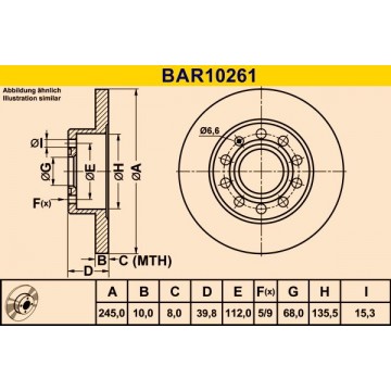 BARUM Bremsscheibe, BAR10261