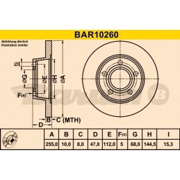 BARUM Bremsscheibe, BAR10260