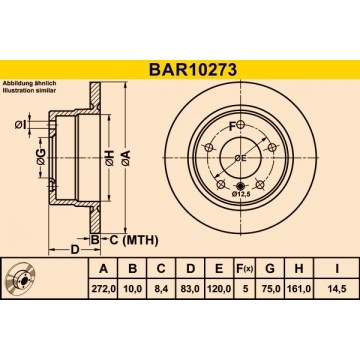 BARUM Bremsscheibe, BAR10273