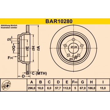 BARUM Bremsscheibe, BAR10280