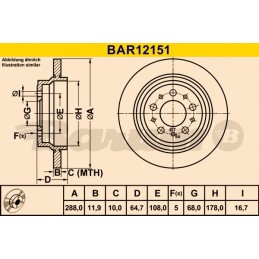 BARUM Bremsscheibe, BAR12151