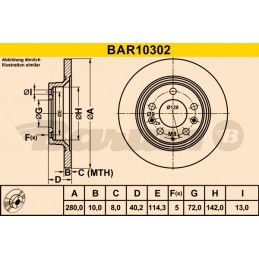 BARUM Bremsscheibe, BAR10302