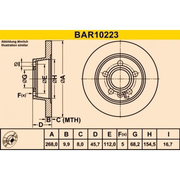 BARUM Bremsscheibe, BAR10223