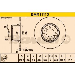 BARUM Bremsscheibe, BAR11115