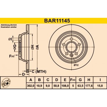 BARUM Bremsscheibe, BAR11145