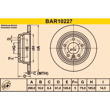 BARUM Bremsscheibe, BAR10227