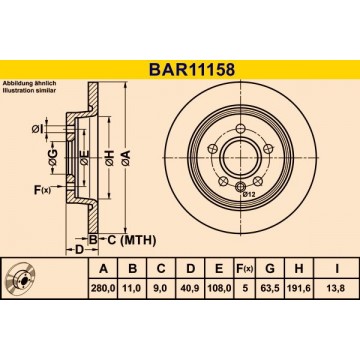 BARUM Bremsscheibe, BAR11158