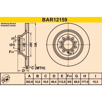 BARUM Bremsscheibe, BAR12159