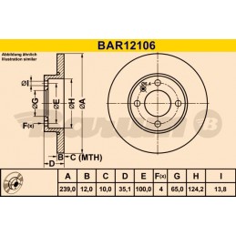 BARUM Bremsscheibe, BAR12106