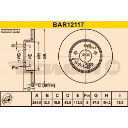 BARUM Bremsscheibe, BAR12117