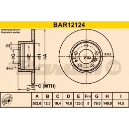 BARUM Bremsscheibe, BAR12124