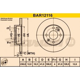 BARUM Bremsscheibe, BAR12116