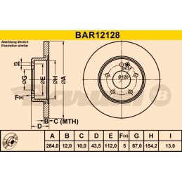 BARUM Bremsscheibe, BAR12128