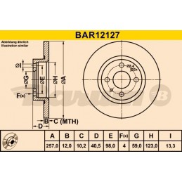 BARUM Bremsscheibe, BAR12127