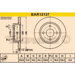 BARUM Bremsscheibe, BAR12137