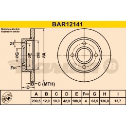 BARUM Bremsscheibe, BAR12141