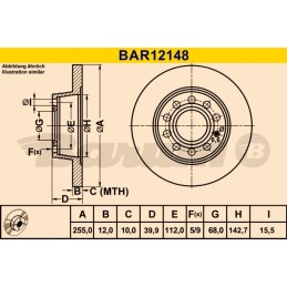 BARUM Bremsscheibe, BAR12148