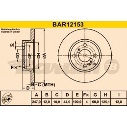 BARUM Bremsscheibe, BAR12153