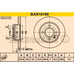 BARUM Bremsscheibe, BAR10196