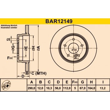 BARUM Bremsscheibe, BAR12149