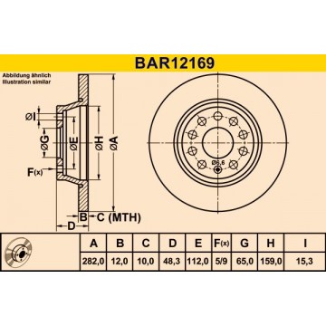 BARUM Bremsscheibe, BAR12169