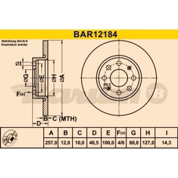 BARUM Bremsscheibe, BAR12184