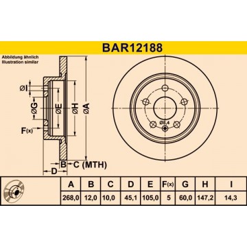 BARUM Bremsscheibe, BAR12188