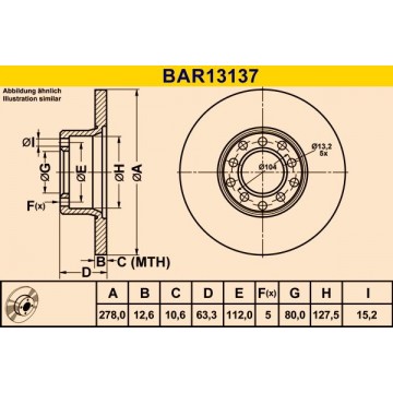 BARUM Bremsscheibe, BAR13137