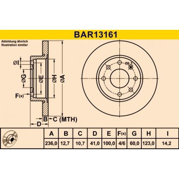 BARUM Bremsscheibe, BAR13161