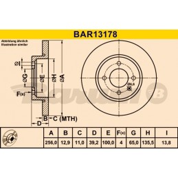 BARUM Bremsscheibe, BAR13178