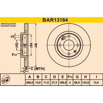 BARUM Bremsscheibe, BAR13184