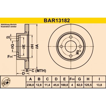 BARUM Bremsscheibe, BAR13182