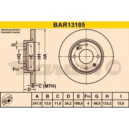 BARUM Bremsscheibe, BAR13185