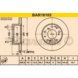 BARUM Bremsscheibe, BAR16105