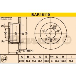 BARUM Bremsscheibe, BAR16110